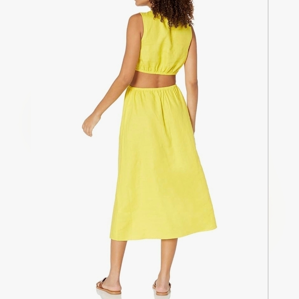 The Drop Women's Sade Linen Cut Out Midi #718 - Picture 11 of 11
